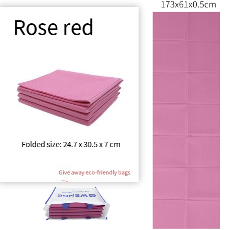 Foldable Yoga Mat – Portable PVC Exercise Mat | 4mm & 5mm | Multiple Colors